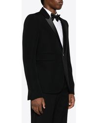 SAPIO - Single-Breasted Tuxedo Wool Blazer - Lyst