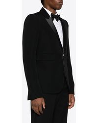 SAPIO - Single-Breasted Tuxedo Wool Blazer - Lyst