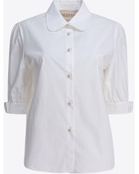 Valentino - Puff-Sleeved Button-Up Shirt - Lyst