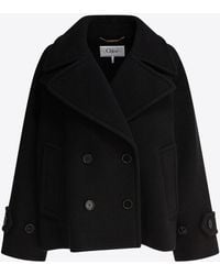 Chloé - Oversized Short Wool Coat - Lyst