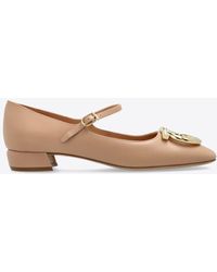 Ferragamo - Marry Maxi Gancini Ballet Flats - Lyst
