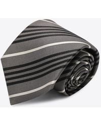 Saint Laurent - Striped Silk Tie - Lyst
