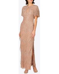 Aidan Mattox - Beaded Maxi Dress - Lyst