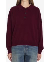 Allude - Wool-Blend Polo Sweater - Lyst