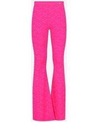 Versace - Logo Pattern Flared Pants - Lyst