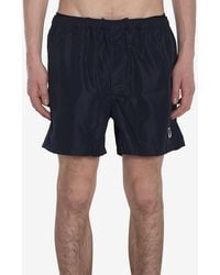 Valentino - Chez Logo Patch Swim Shorts - Lyst