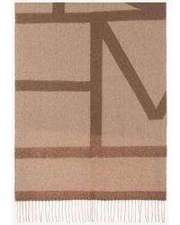 TOTEME - Monogram Jacquard Wool Scarf - Lyst