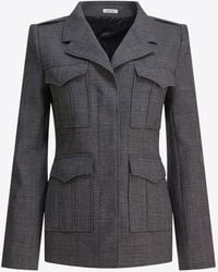 McQueen - Single-Breasted Buttoned Jacket - Lyst