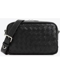 Bottega Veneta - Small Intreccio Nappa Leather Crossbody Bag - Lyst