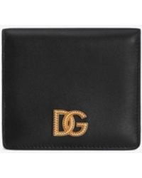 Dolce & Gabbana - Leather Wallet With Dg-Logo - Lyst