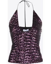 The Attico - Alix Sequin-Embellished Sleeveless Top - Lyst