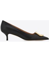 Ferragamo - Lara 40 Gancini Leather Pumps - Lyst