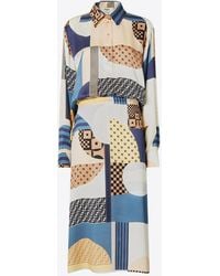 Fendi - Patchwork Silk Dress - Lyst