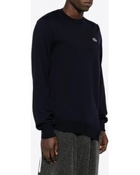 Comme des Garçons - X Lacoste Asymmetric Wool Logo Sweater - Lyst