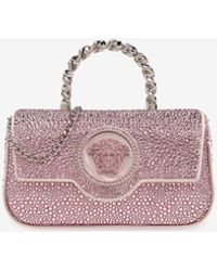 Versace - Mini La Medusa Crystal Top Handle Bag - Lyst
