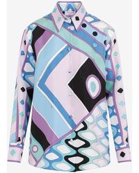 Emilio Pucci - Long-Sleeved Vivara Silk Shirt - Lyst