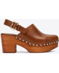 Chloé - Jeannette 80 Leather Platform Clogs - Lyst