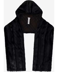 Burberry - Faux Fur Hooded Scarf - Lyst
