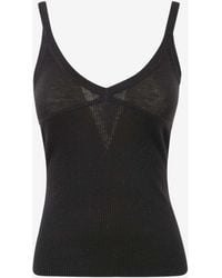 Max Mara - Gallura Silk-Blend V-Neck Top - Lyst