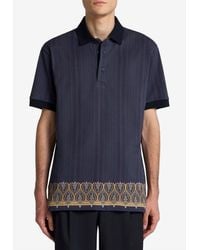 Etro - Striped Polo T-Shirt - Lyst