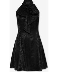 Versace - Barocco Jacquard Satin Mini Dress - Lyst