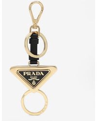 Prada - Dividable Leather And Metal Key-Ring - Lyst