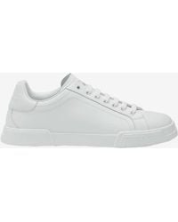 Dolce & Gabbana - Portofino Leather Low-Top Sneakers - Lyst