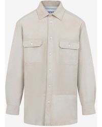 Loewe - Suede Leather Overshirt - Lyst