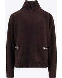 Gucci - Horsebit High Neck Sweater - Lyst