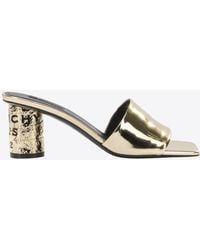 Givenchy - 65 Tape Heel Metallic Leather Mules - Lyst