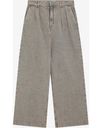 Loewe - Wide-Leg Pleated Jeans - Lyst