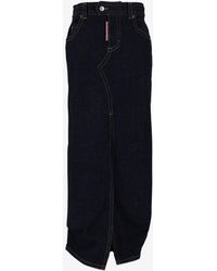 DSquared² - Denim Maxi Skirt - Lyst