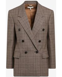 Chloé - Prince Of Wales Double-Breasted Blazer - Lyst