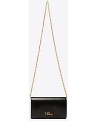 Chloé - Iconic Logo Leather Chain Clutch - Lyst