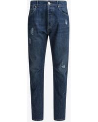 Brunello Cucinelli - Distressed Straight-Leg Jeans - Lyst