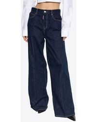 DSquared² - Traveler Wide-Leg Jeans - Lyst