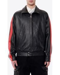 McQueen - Leather Zip-Up Biker Jacket - Lyst