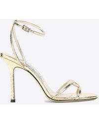 Jimmy Choo - 1998 Leo 100 Metallic Leather Sandals - Lyst
