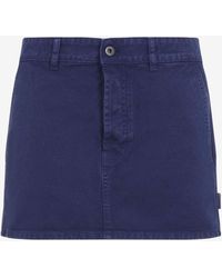 Miu Miu - Cotton Mini Skirt - Lyst
