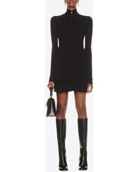 Off-White c/o Virgil Abloh - Pleated Long-Sleeved Mini Dress - Lyst
