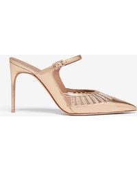 Malone Souliers - Bardot 90 Metallic Leather Mules - Lyst