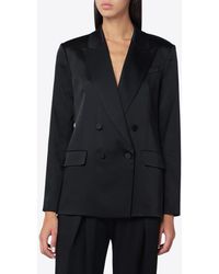 Jonathan Simkhai - Norah Double-Breasted Satin Jacket - Lyst