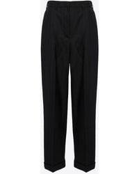Miu Miu - High-Waisted Pinstripe Tailored Trousers - Lyst