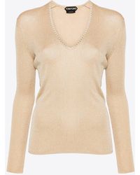 Tom Ford - V-Neck Knitted Sweater - Lyst