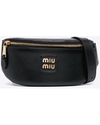 Miu Miu - Logo Patch Leather Belt Bag - Lyst