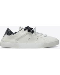 Miu Miu - Leather Low-Top Sneakers With Logo - Lyst