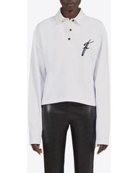 Ferragamo - Long-Sleeved Logo Polo T-Shirt - Lyst