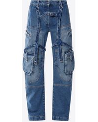 Off-White c/o Virgil Abloh - Harness Detail Cargo Jeans - Lyst