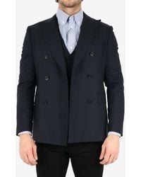 Tonello - Double-Breasted Wool Jacket - Lyst