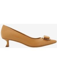 Ferragamo - Zelma 40 Vara Bow Nappa Leather Pumps - Lyst